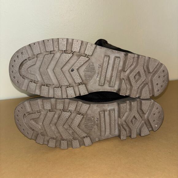 Palladium Baggy Canvas Boots Women’s 9 Black Fold Over Combat High Top - Picture 5 of 9